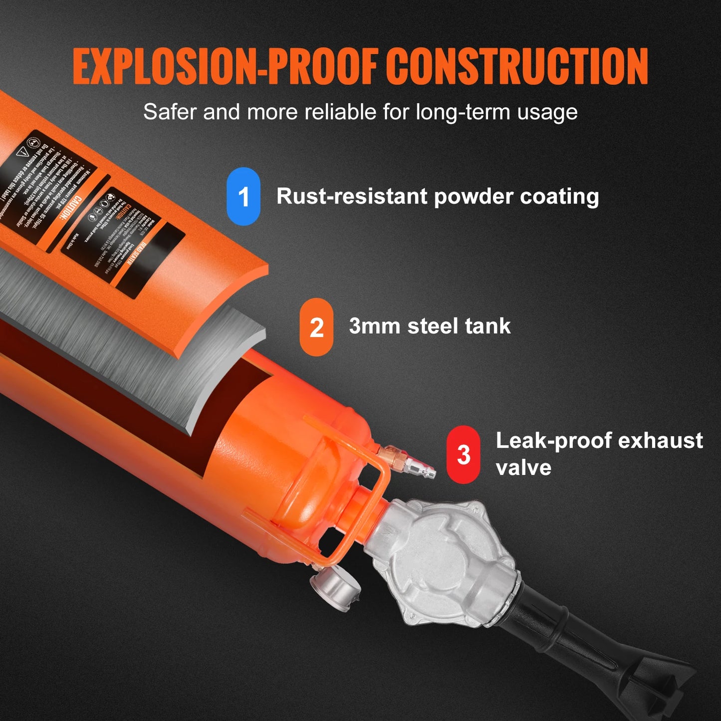 SucceBuy Tire Bead Seater 8L/9L Air Tire Bead Blaster Handheld & Portable Inflation Tool for Truck, Car, Tractor Tire Repairs