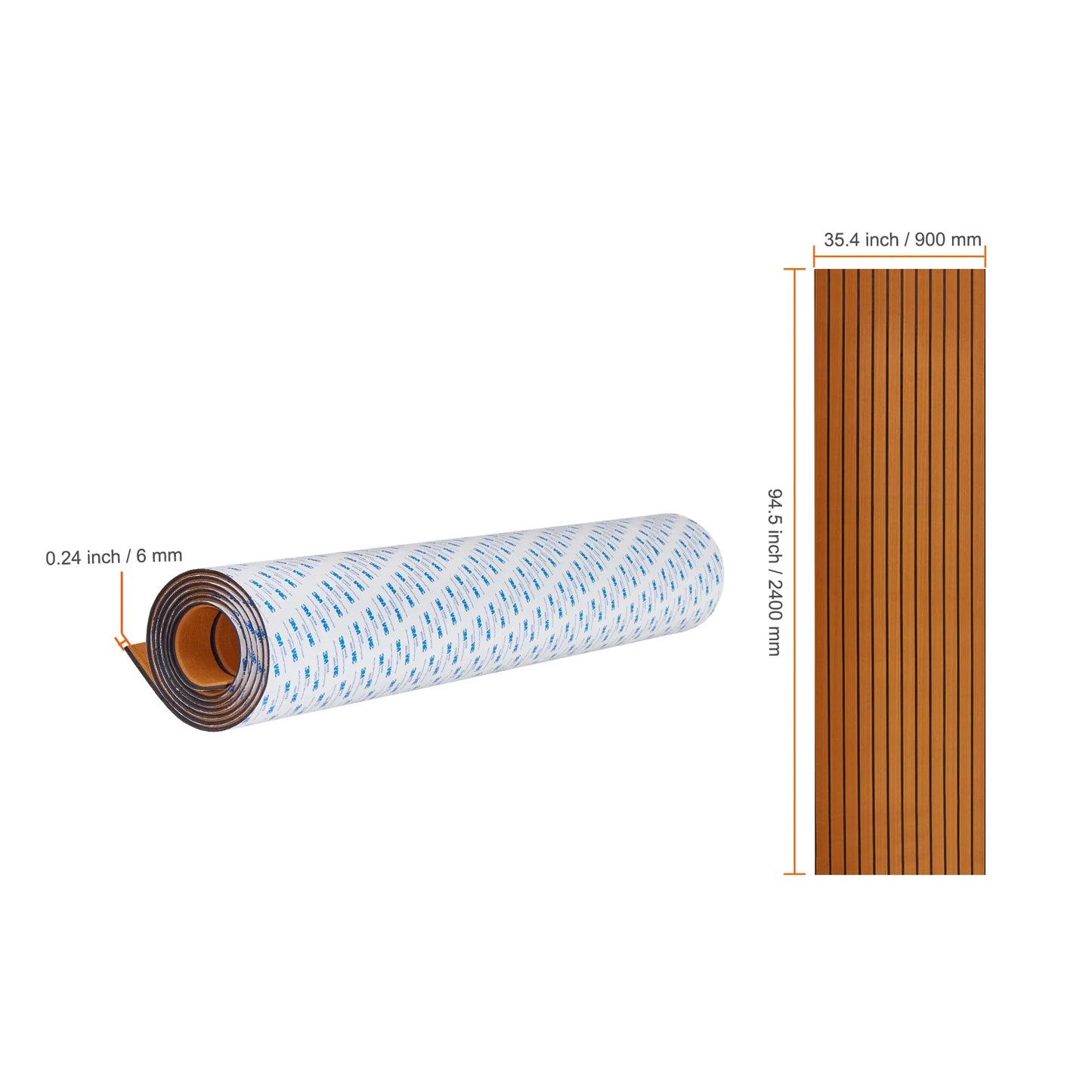 SucceBuy Boat Flooring EVA Foam Boat Decking Non-Slip Self-Adhesive Flooring Marine Carpet for Yacht Pontoon Boats Kayak Decking