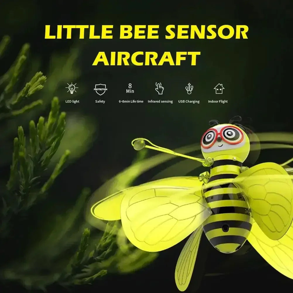Popular toy influencer sensor Little Bee Flying Vehicle Toy With Gesture Suspension And Glowing Effect Gift Kid Toysflying