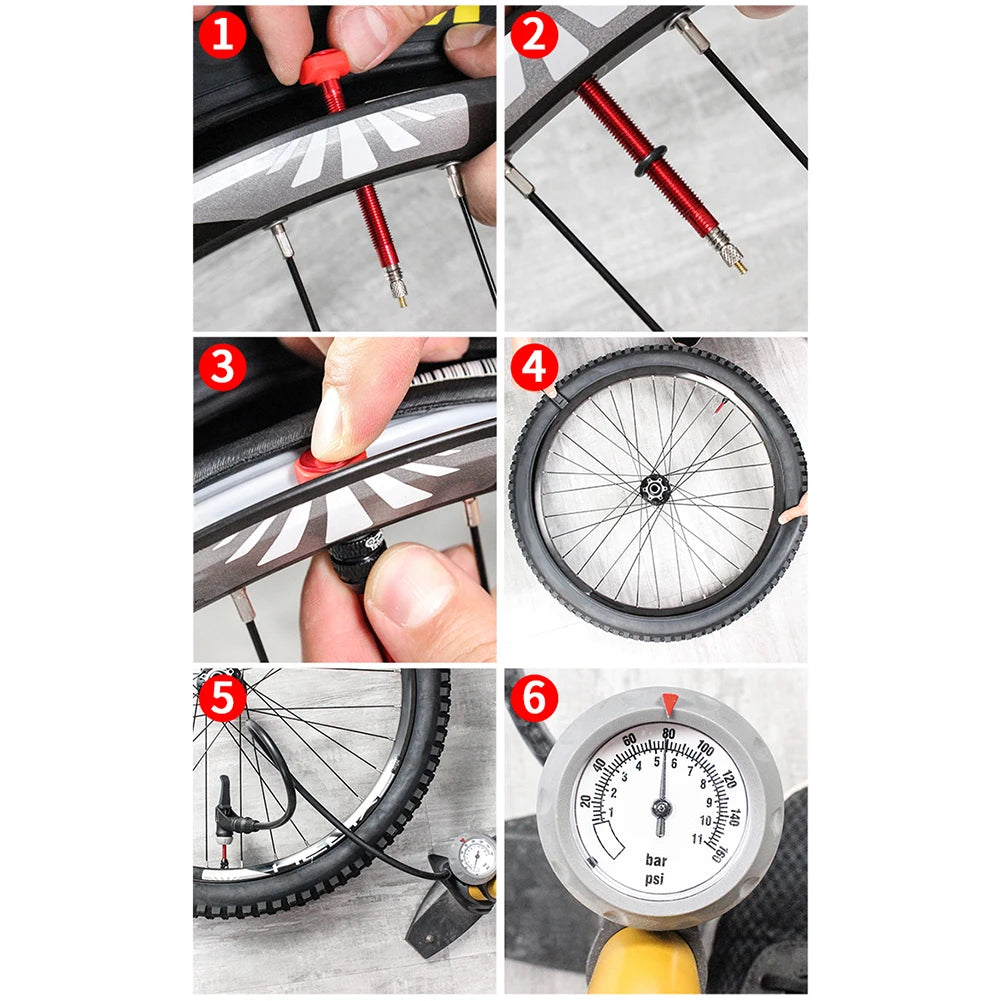 40/60mm  Valve Stem for Road MTB Bicycle Tubeless Tires Brass Core  AluminumAlloy Stem Tubeless Cycling Accessories