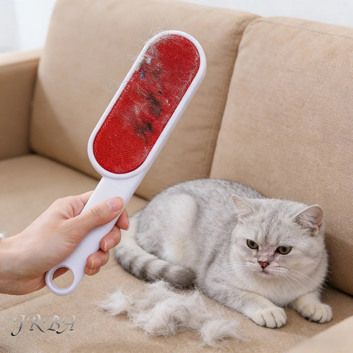 Self-cleaning Lint Sticking Roller 2 Sides Dedusting Brush Pet Hair Remover Brush Removing Dog Cat Hair from Sofa Carpet Clothes