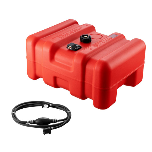 SucceBuy 3/6/12Gal Marine Fuel Tank Portable Boat Fuel Gas Tank with Hose Easy to Carry for Yacht Outboard Engine Fishing Boats