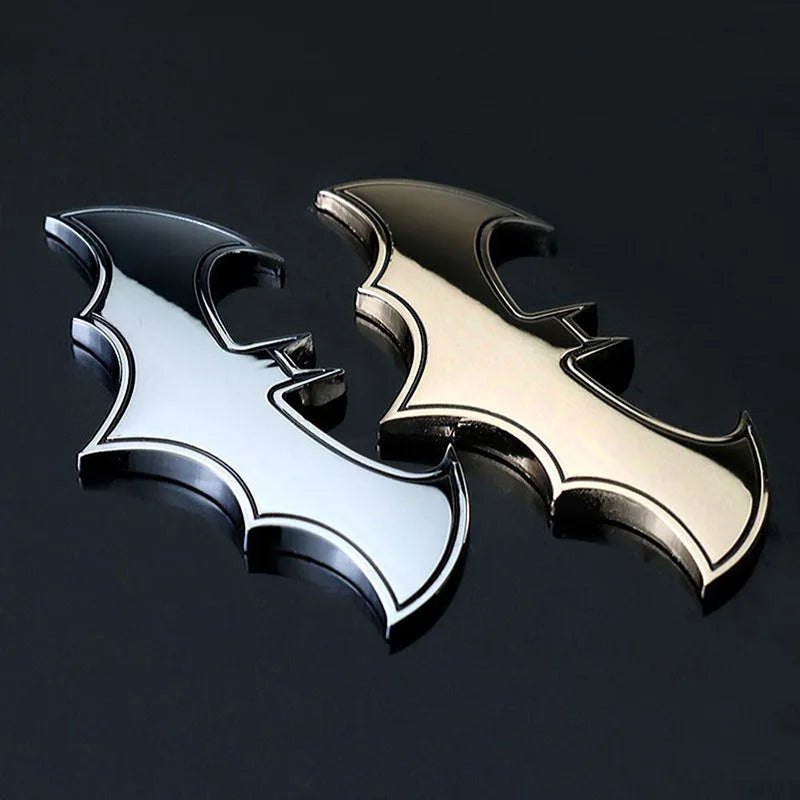 Motorcycle 3D Metal Bat Auto Halloween Decorations Sticker Metal Badge Emblem Tail Decal Motorcycle Car Accessories