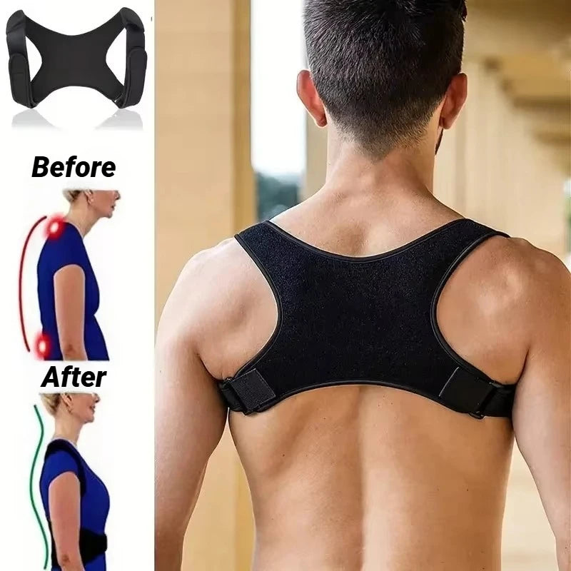 1Pcs Adjustable Posture Corrector Back Support Belt- Breathable, Non-Slip, Ergonomic For Improved Preventing Humpback Protection