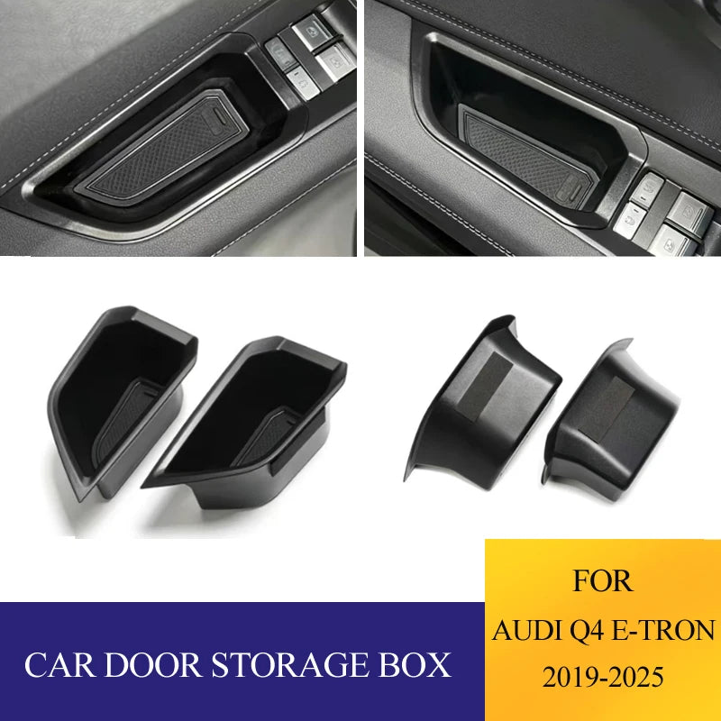 Car front door handle storage box For Audi Q4 E-Tron 2019-2025 Automotive interior styling accessories