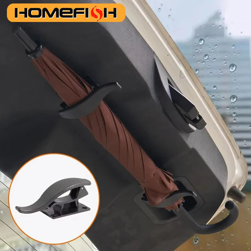 2Pcs Car Seat Back Hoo Multi-purpose Trunk Umbrella Mount Holder Car Umbrella Storage Organizer Holders Universal Car Accessory