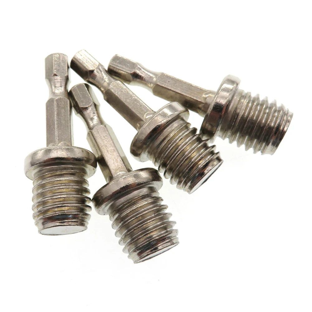 M10 M14 1/4 6mm Hex Connecting Rod Adapter Hand Electric Drill Polisher Grinder Adapter Rod Metal Polishing Disc Connection Rod