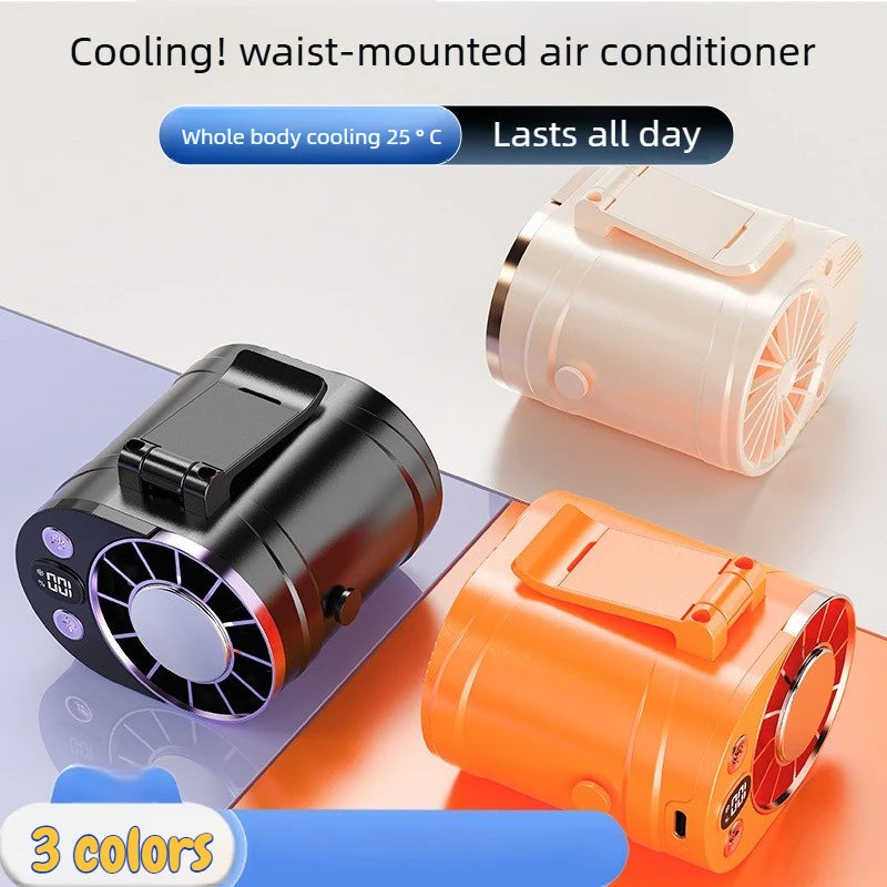 Waist Fan Portable Air Conditioner Personal Cooling Clip on Fan for Outdoor Sports Travel Office Workers Summer Gift