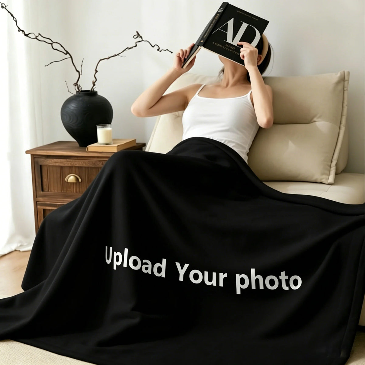 DIY Custom Picture Throw Blanket Vivid Print Soft Cozy Blanket for Bedroom Sofa & Gift