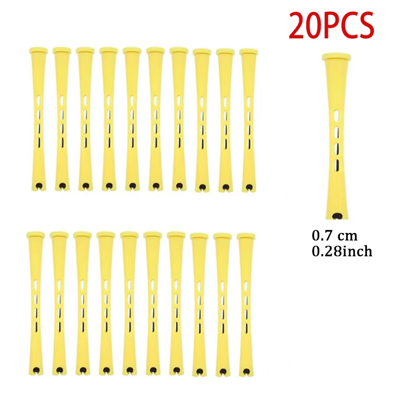20 Pieces of Perm Curling Rods 5 Sizes of Curling Irons Plastic Cold Wave Rods Perming Rods Curling Irons Hair Styling Tools
