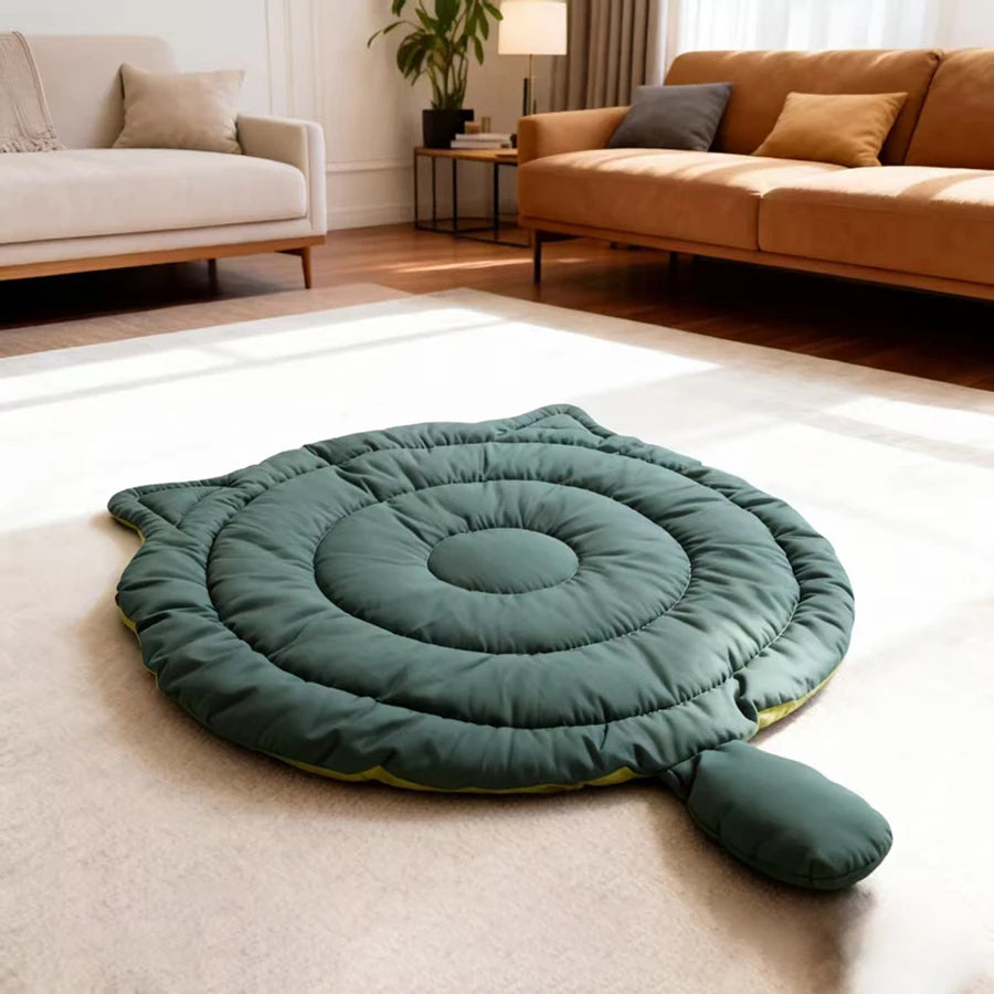 Dog Bed Mat for Sleeping, Big Face Cat Style Cat Bed Pad for All Seasons, Soft Breathable Washable Pet Cushion for Cats Dogs