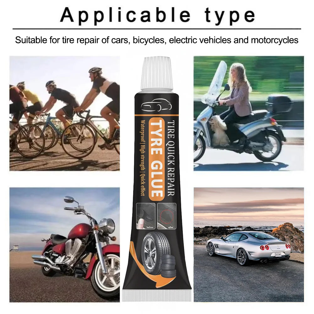 Black tire repair quick-drying liquid strong rubber glue Wear-resistant and high temperature-resistant Non-corrosive adhesive