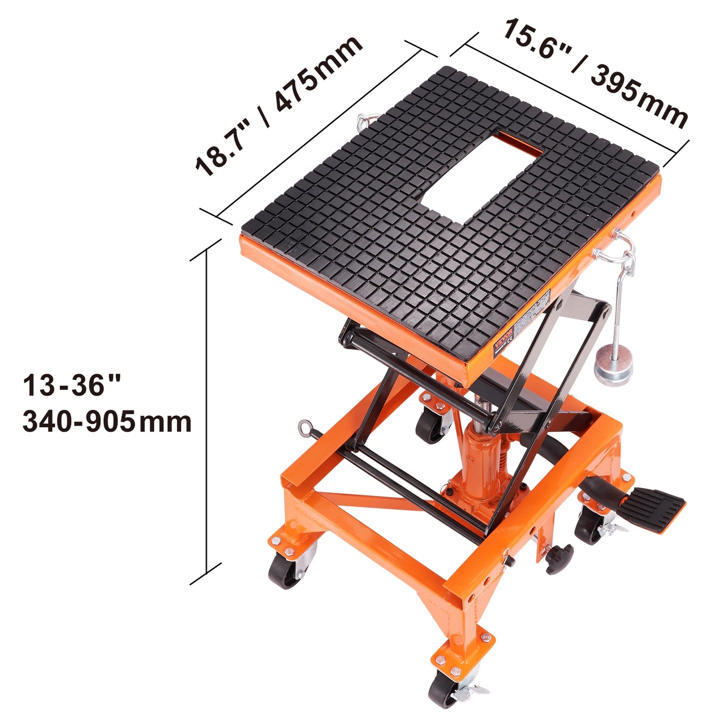 SucceBuy Motorcycle Lift 350/1100/1500 LBS Capacity Motorcycle Scissor Lift Jack with Wide Deck&Safety Pin to Bikes Motorcycles