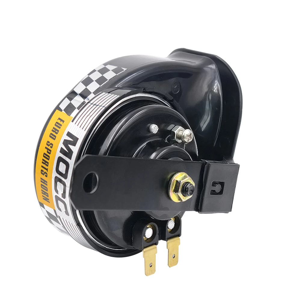 12V Motorcycle Horn 130dB 510hz Electric Air Horn Single-tone Electric Snail Horn for Motorcycle Car for Motorbike Truck Vehicle