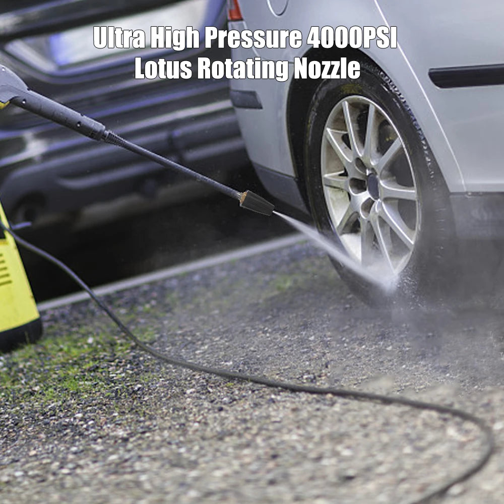 4000PSI 4.0 Gpm Water Gun Car Washer For High Pressure Washer 1/4 Quick Connect Rotating Turbo Nozzle Cleaner Accessory