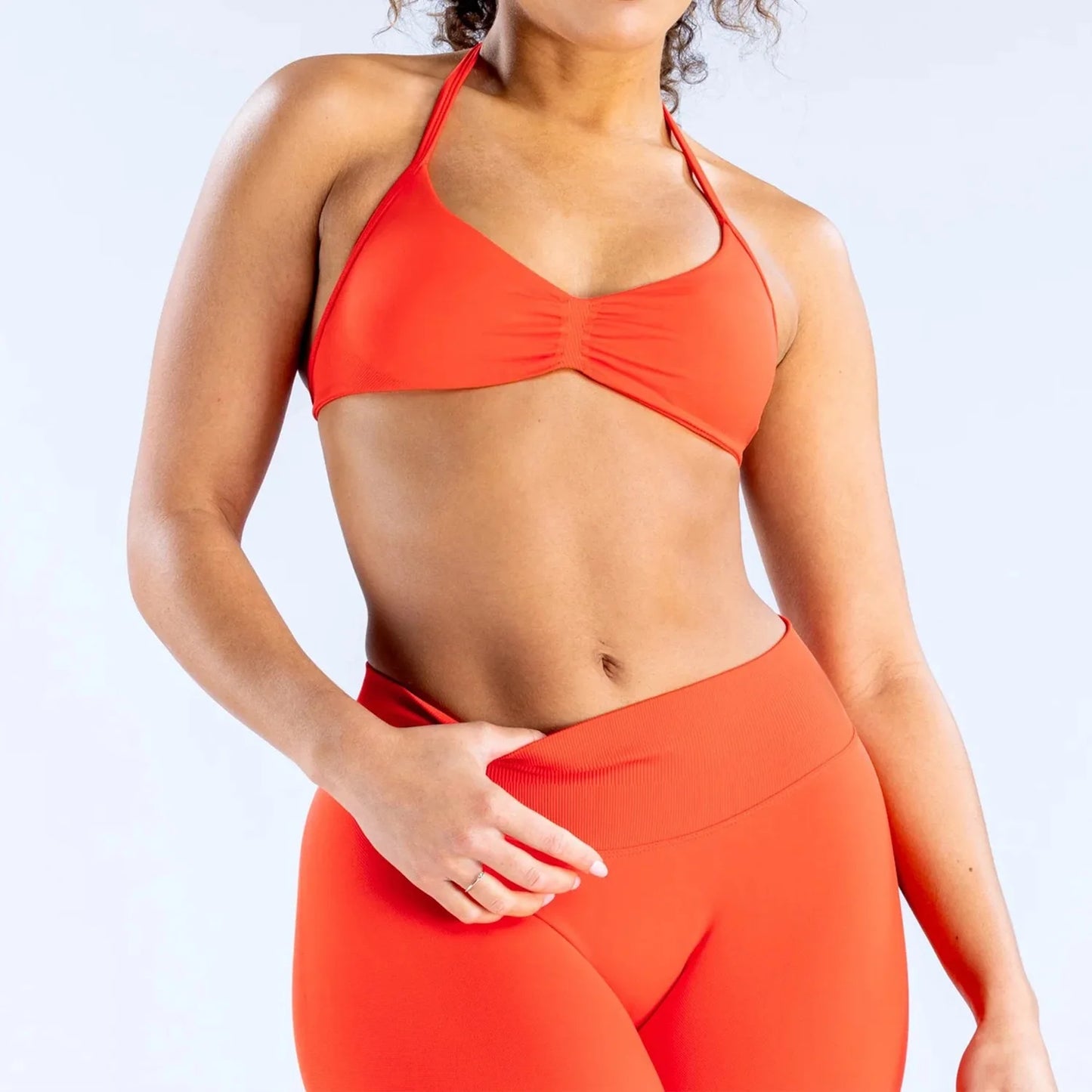 2PCS Gym Set Women Strappy Yoga Bra Top High Waist Workout Scrunch Shorts Sports Suit Seamless Yoga Set Fitness
