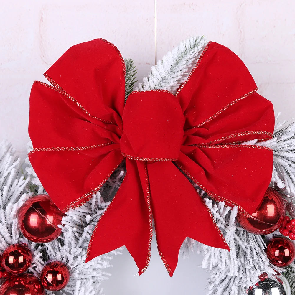 Christmas Vine Hanging Garland Decorative Vine Cane Wreath Festival Theme Multifunctional for Door Window Fireplace