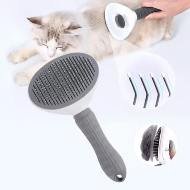 Pet Dog Brush Cat Comb Self Cleaning Pet Hair Remover Brush For Dogs Cats Grooming Tools Pets Dematting Comb Dogs Accessories