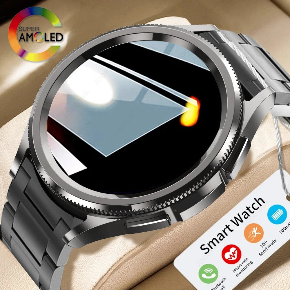 2025 New Smart Watch 6 Men's Outdoor Sports 100+ Sport Modes IP68 Waterproof Watch AMOELD HD Screen Smartwatch Android IOS