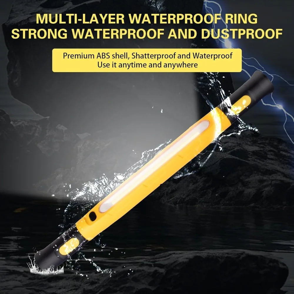 Rechargeable COB Work Lamp Bar with Hooks Rotating Magnetic Base 3 Modes Worklight For Car Repairing Emergency Outdoor Lighting