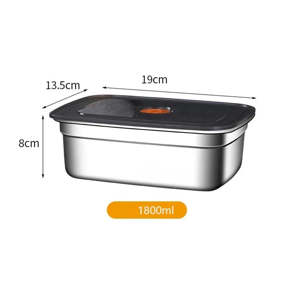 High Quality Stainless Steel Camping Lunch Box Sealed Freezer Storage Box Leak-proof Microwave Suitable Bento Box