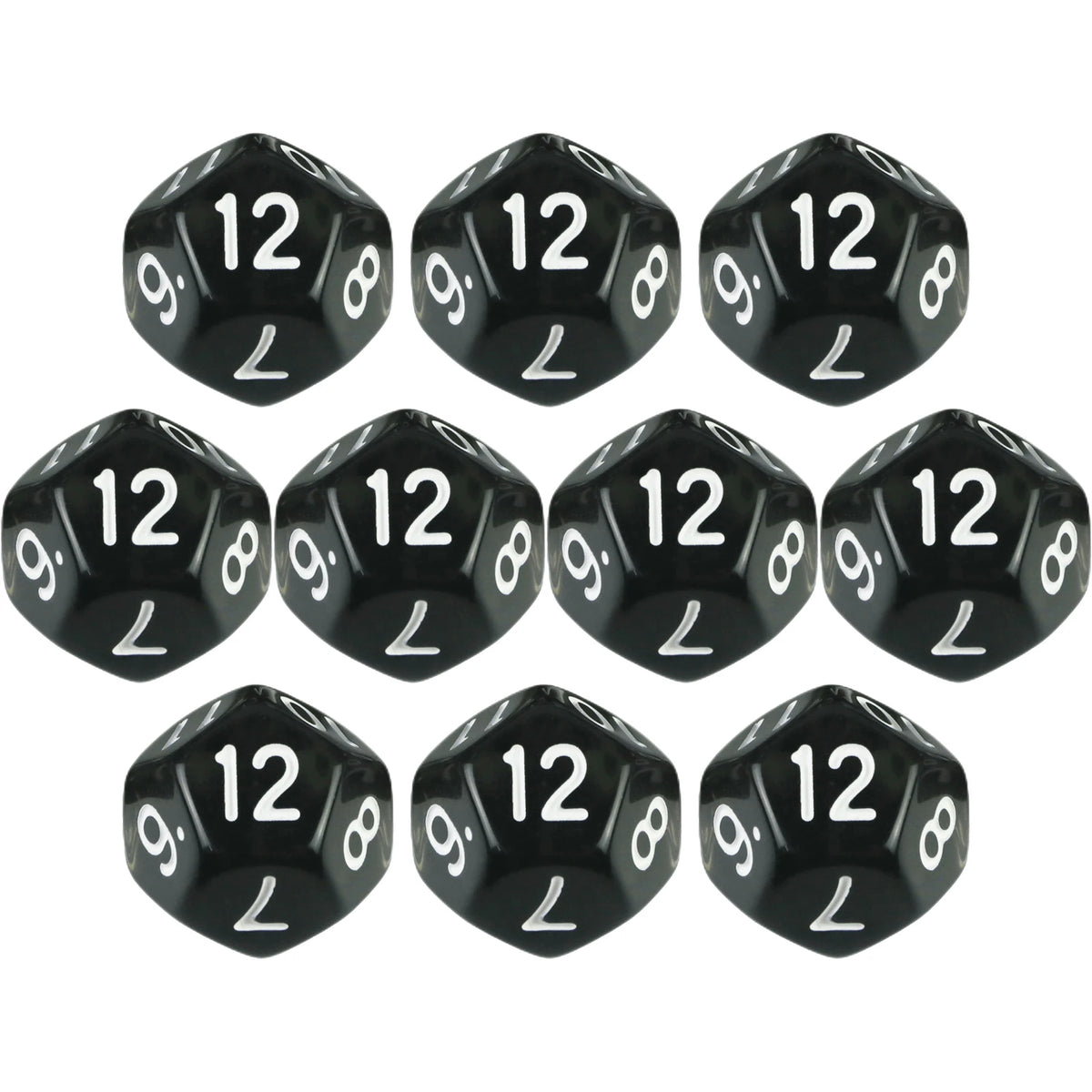 10pcs/set Polyhedral 12 Sided Dice Transparent D12 Dice for DND TRPG Table Game Entertainment Supplies
