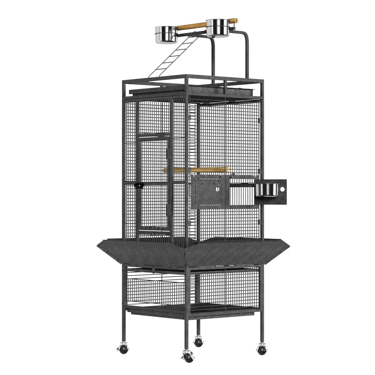 61 Inch Large Bird Cage, Metal Bird Fight Cage with Feed Bowls, Wide Tall Parrot Cage for Parakeets,Conures,Cockatiel,Cockatoo