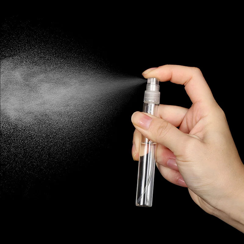 5/10Pcs 3ml 5ml 10ml Clear Mini Perfume Glass Bottle Empty Cosmetics Small Refillable Sample Perfume Atomizer Bottles