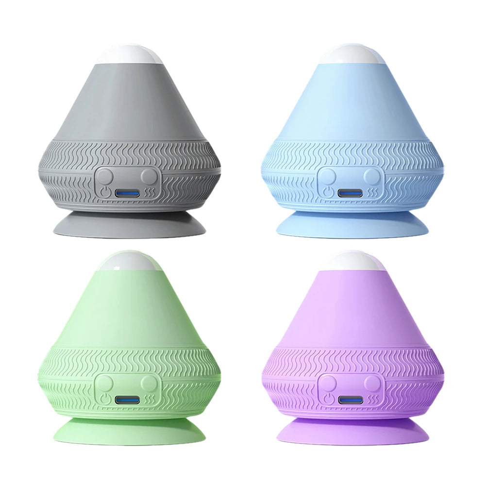 Massage Cone Ball with Suction Cup Electric Vibrating Massage Ball Muscle Relaxation Massager for Point Deep Tissue Relaxation