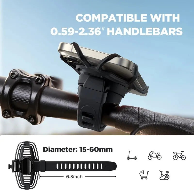Joyroom Bike Phone Holder Bicycle Motorcycle Phone Mount Holder 7.2'' Big Phone Friendly Ultra-Stable Phone Mount for Bike