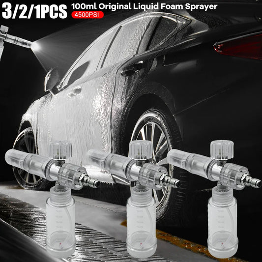 3/2/1PCS 100ml Foam Sprayer 4500PSI Pressure Original Liquid Spray Cannon Quick-Connect Washer Gun Cleaning Tool For Car Washing