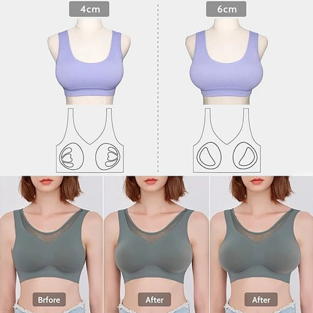 Push Up Bra Inserts Thick Breast Lift Enhancers Pads Reusable Cup Pad For Bikini Swimsuit Dress Jelly Bra Inserts