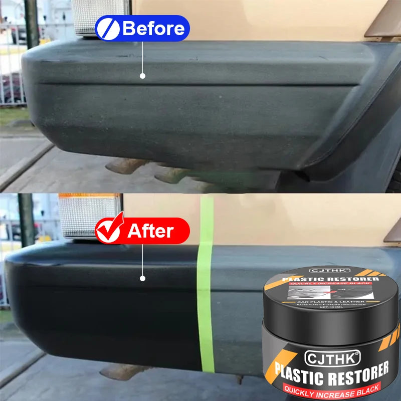 Car Plastic Restorer Crystal Clear Auto Interior Leather & Panel Renewal Wax Coating Agent Back To Black Gloss Car Wax Polish
