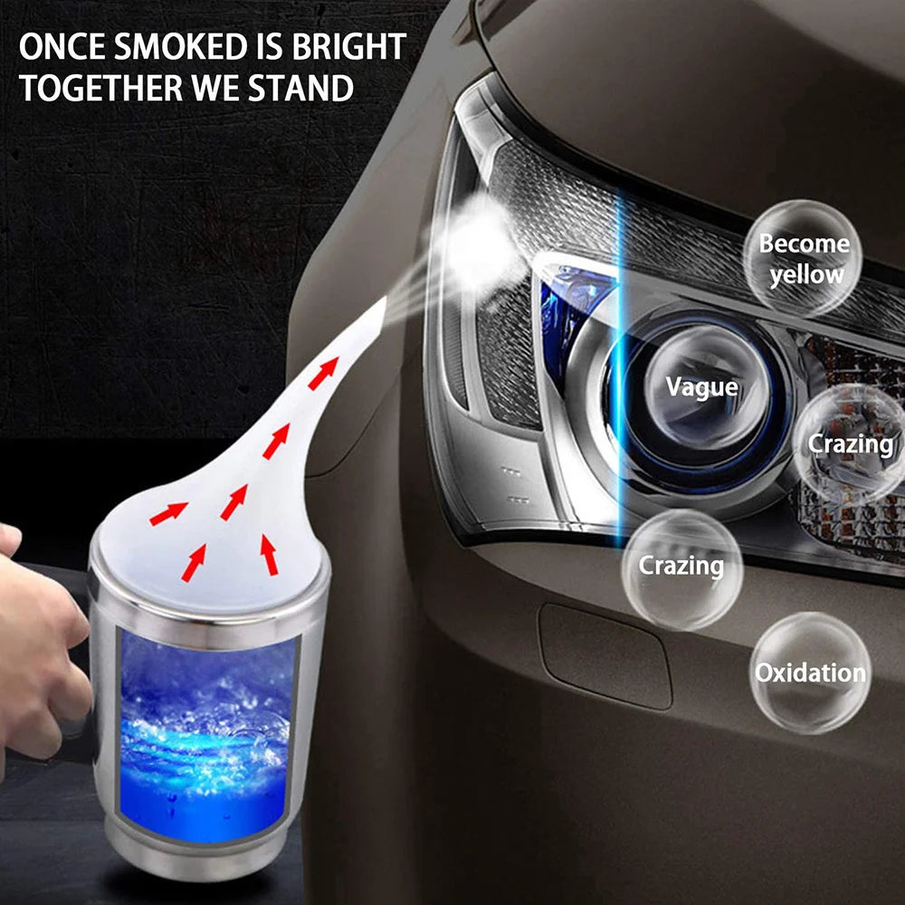 Car Headlight Chemical Polishing Kit Auto Headlight Restoration Kit Garage Workshop Tool Light Liquid Polymer Varnish Evaporator