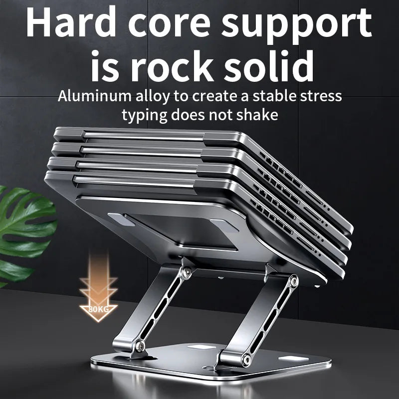 Phone Tablet Stand Adjustable Aluminum Alloy Laptop Tablet up to 17" Laptop Portable Folding Stand Cooling Stand Support
