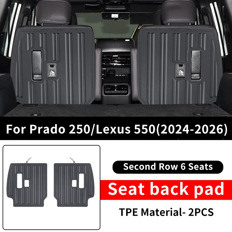 For Toyota 2024-2026 Land Cruiser 250 Prado LC250 Lexus 550 GX550 TPE Seat Back Protection Mat Anti-Dirt Interior Accessories