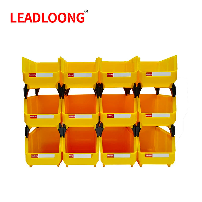 Plastic Stackable Storage Bins Screw Storage Boxes Stackable Bin Parts Storage Organizer Garage Storage Bins (9pcs)