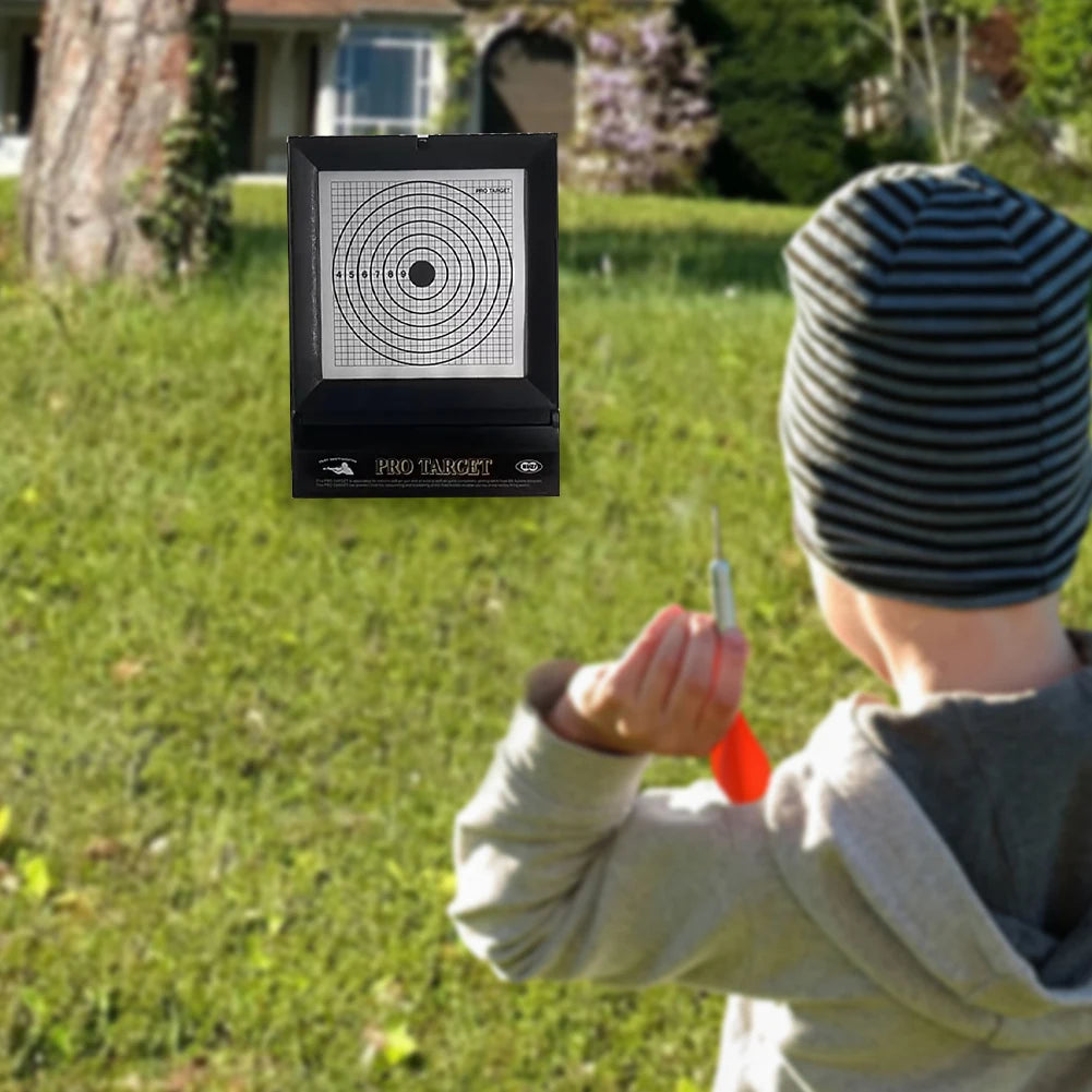 Portable Gun Targets Includes 10pcs Replaceable Paper Gun Trap Target Gun Target Case Pellet Trap for Backyard Shooting Practice