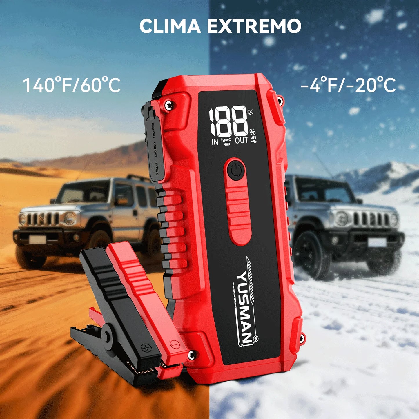 12V Car Emergency Power Supply 6000mAh Car Starting Device Car Starter with Lighting Portable Car Battery Power Bank Accessories