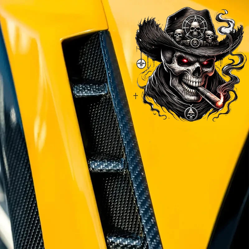 Western Cowboy Skull Car Stickers Halloween decorations Decals For Car Bumper Windows Motorcycle Laptop Walls Car Accessories