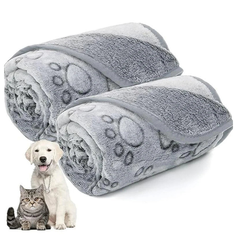 Soft Dog Mat Blanket Washable, Cat Blanket for Indoor Cats Mat Large Medium Small Dog Gifts Puppy Essentials (Grey) Bed