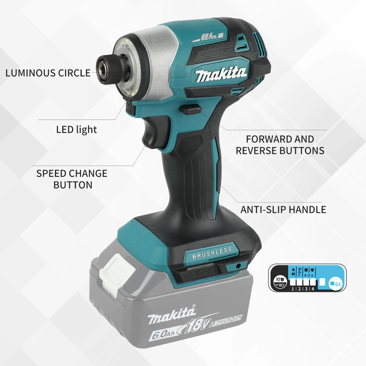 Makita DTD173 NEW 2026 180N.M Max Torque Brushless Impact Driver 0-36700RPM High Efficiency Cordless DIY Power tools