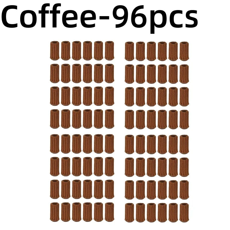 24PCS Floor Protector Chair Leg Sock Cute Anti-Noise Elastic Table Foot Cover Knitting Non-Slip Protective Case