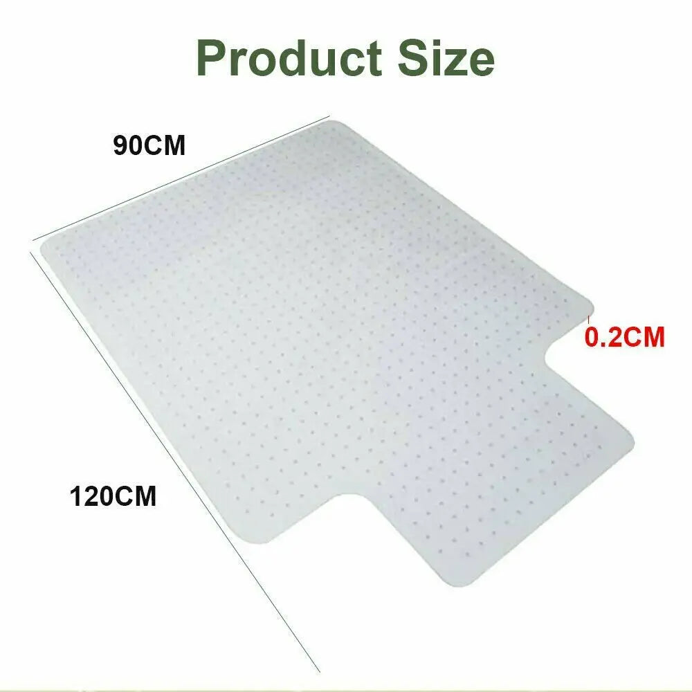 Chair Mat Carpet Floor Office Home Computer Work Vinyl PVC Plastic 1200 x 900mm
