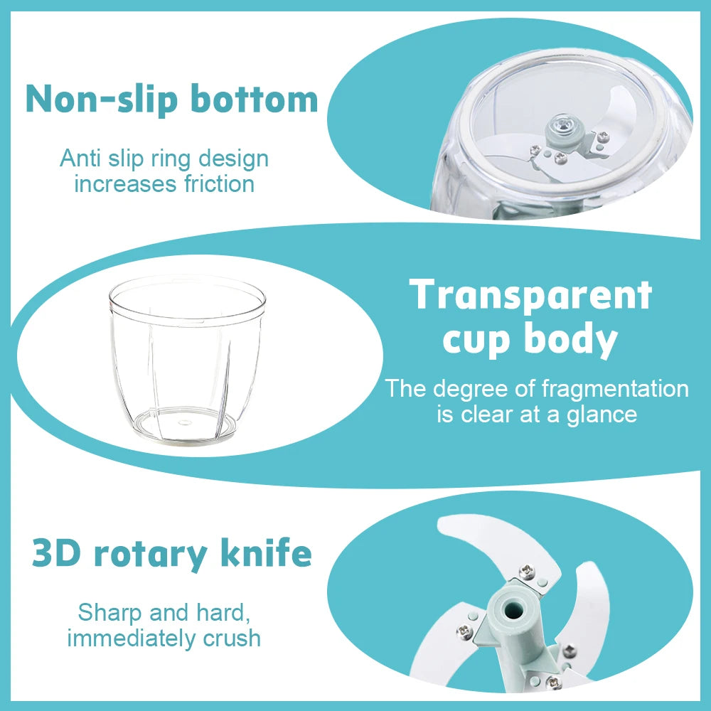 500ml Manual Food Processor Vegetable Chopper, Portable Hand Pull String Garlic Mincer Onion Cutter for Veggies, Ginger, Fruits