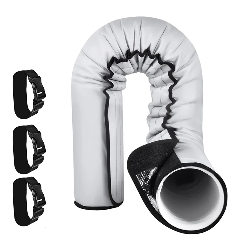 AAAN-Portable Air Conditioner Hose Cover For 5" & 5.9" Diameter Easy Installation For Heat Reduction AC Hose Insulated Cover Wra