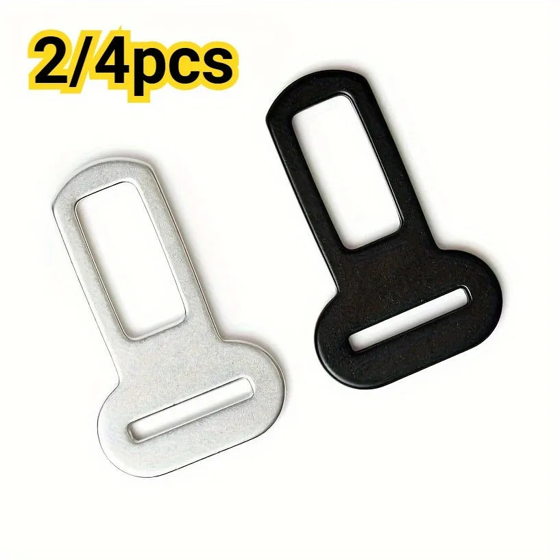 2/4 Pet Seat Belt Adapters - Car Metal Clips for Pet Leashes, Compatible with Truck & Car Seats