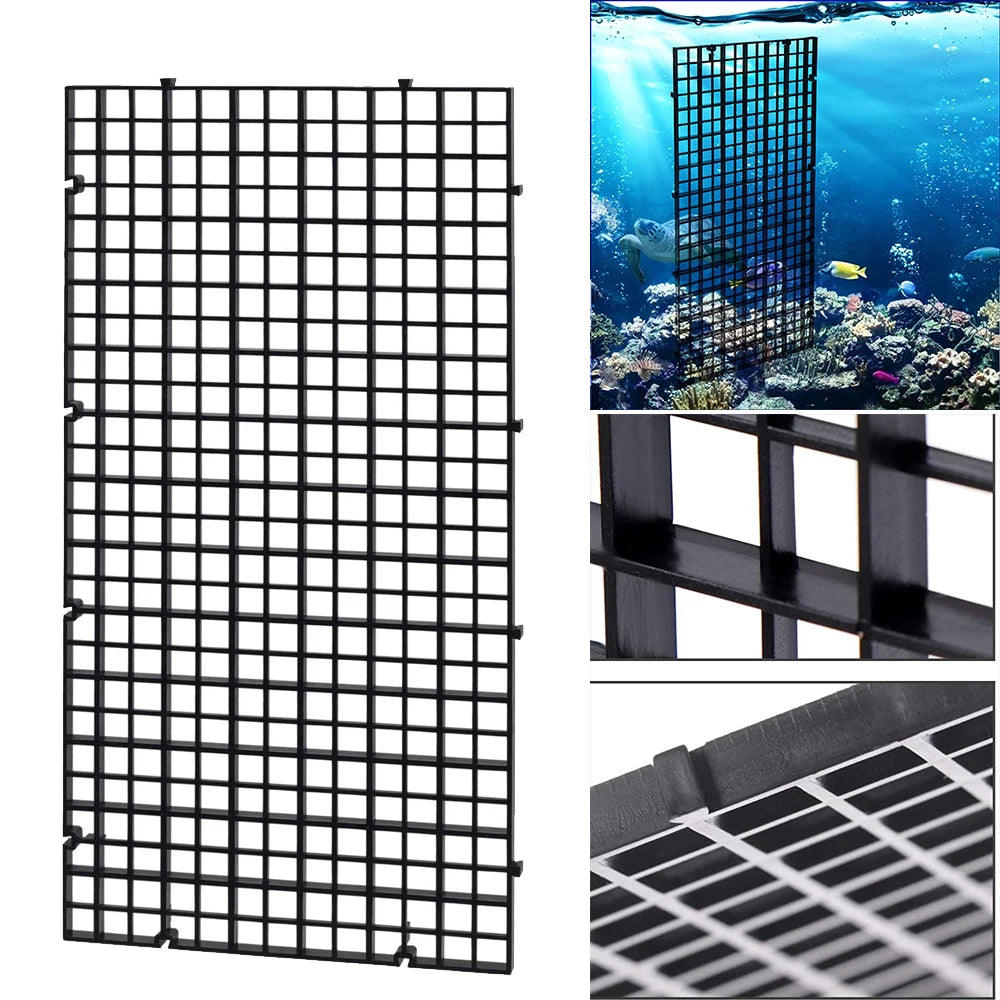 8PCS Plastic Fish Grid Divider Durable Holder Fish Tank Tray Egg Crate Aquarium