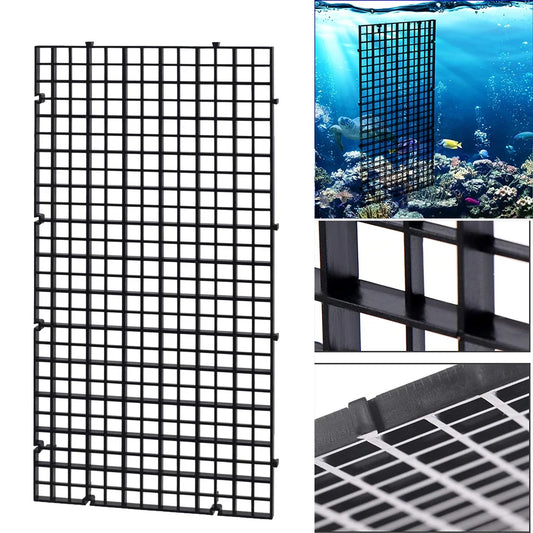 8PCS Plastic Fish Grid Divider Durable Holder Fish Tank Tray Egg Crate Aquarium
