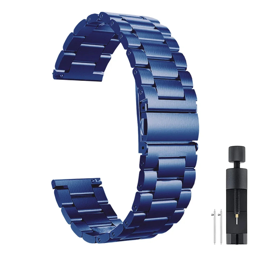 22mm 20mm Stainless Steel Band For Amazfit GTR 47mm 42mm Pace Stratos 2 3 Bip 3 5 6 Bracelet Strap For Amazfit GTR4 3 2/Active 2